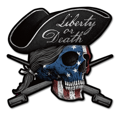 The Liberty or Death decal pays tribute to the heroes who fought for American independence.