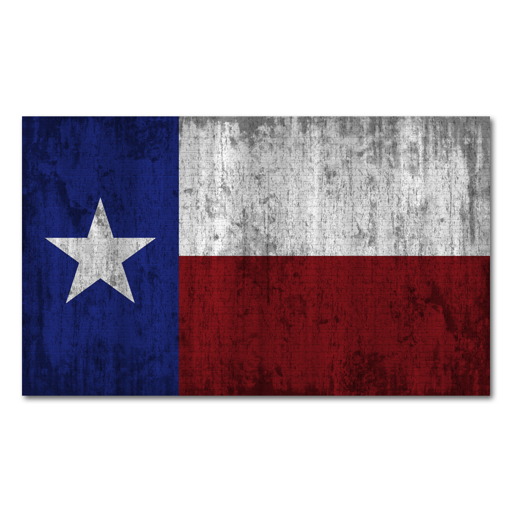 A Distressed Texas Flag Decal