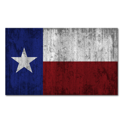A Distressed Texas Flag Decal