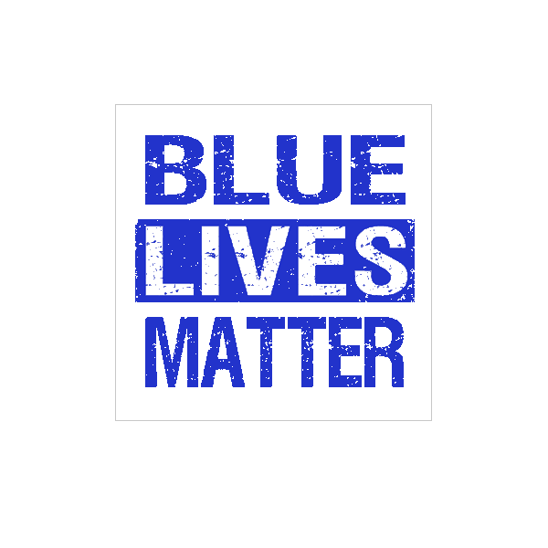 Blue Lives Matter Decal - Transparent