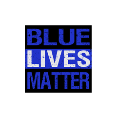 A Blue Lives Matter decal which is the official decal of the pro-police organization. 