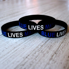 3 Blue Lives Matter Wristbands.