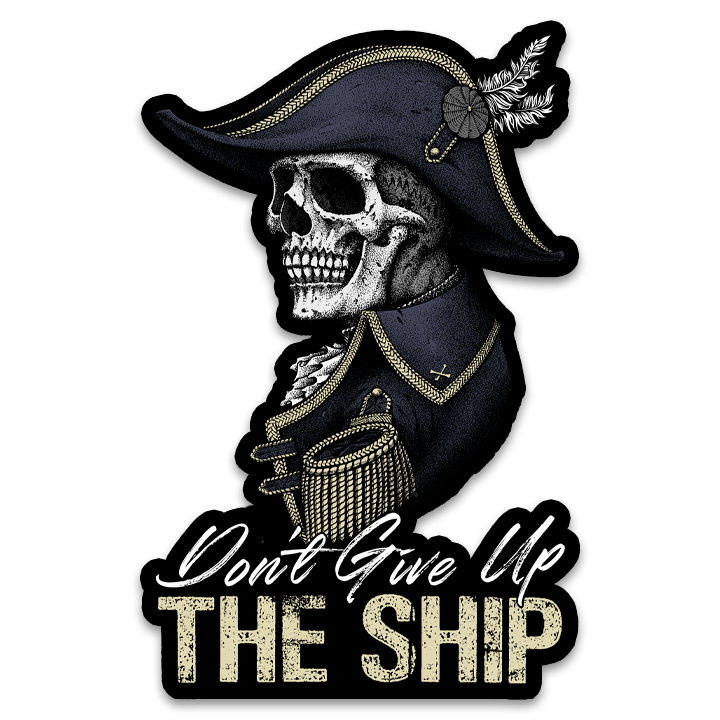 A decal based on the Captain James Lawrence with the words "Don't Give Up The Ship".
