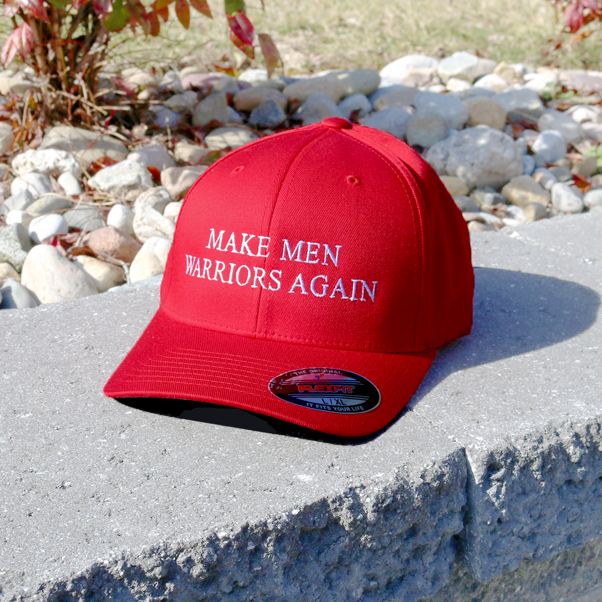 Make Men Warriors Again Red Flexfit Hat