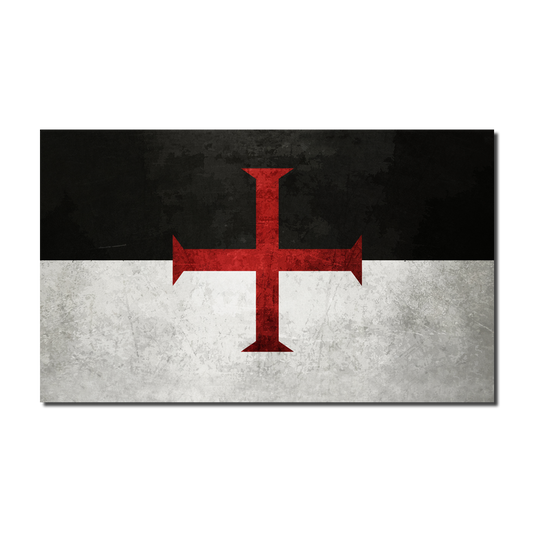 A Classic Knights Templar Flag Decal.
