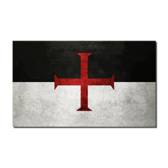 A Classic Knights Templar Flag Decal.