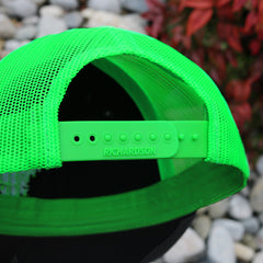 The Warrior Snapback Hat Charcoal/Neon Green