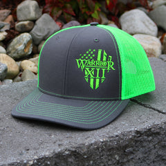The Warrior Snapback Hat Charcoal/Neon Green